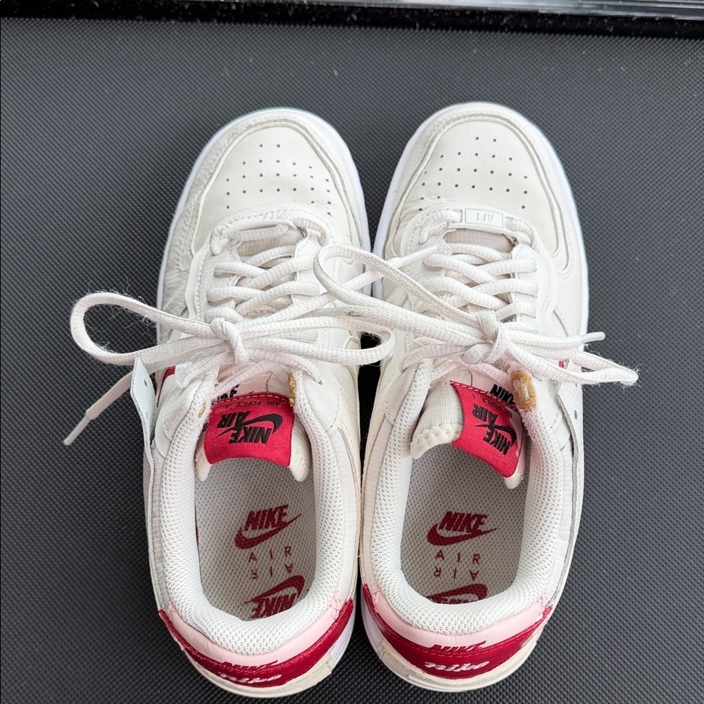 Nike AF1 Shadow Sneakers in White, Pink and Red - Picture 6 of 7
